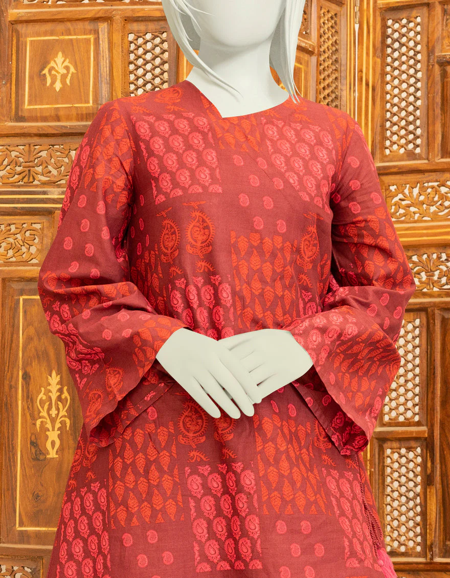 RED LAWN 2PC STITCHED | JGK-S-YGTL-US-419-22 FB/PAISLEY - Image 2