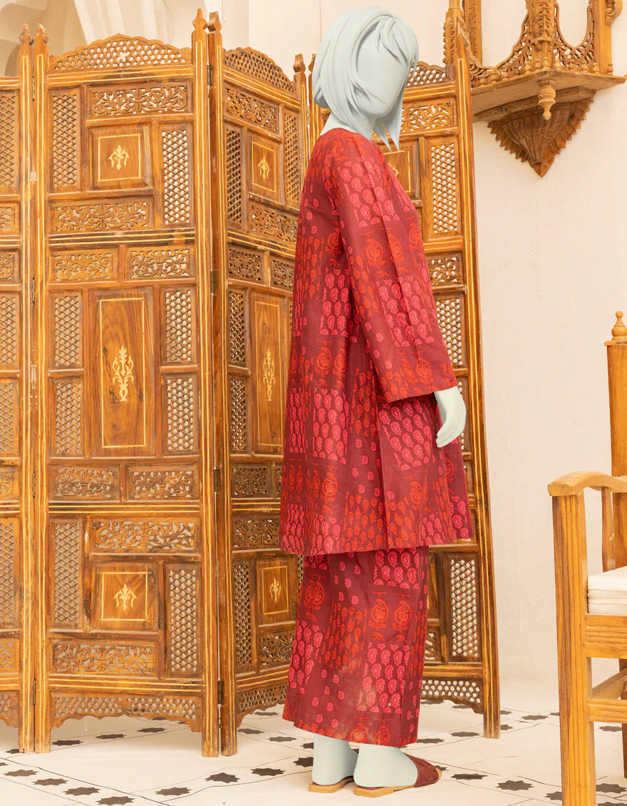 RED LAWN 2PC STITCHED | JGK-S-YGTL-US-419-22 FB/PAISLEY - Image 3