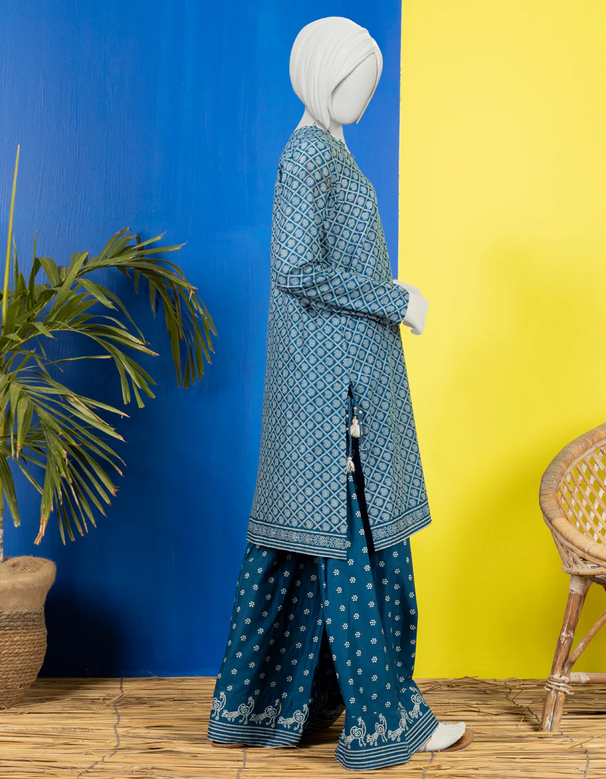 BLUE LAWN 2PC STITCHED | JGK-S-YGTL-US-430-22 FB/AZURE - Image 2