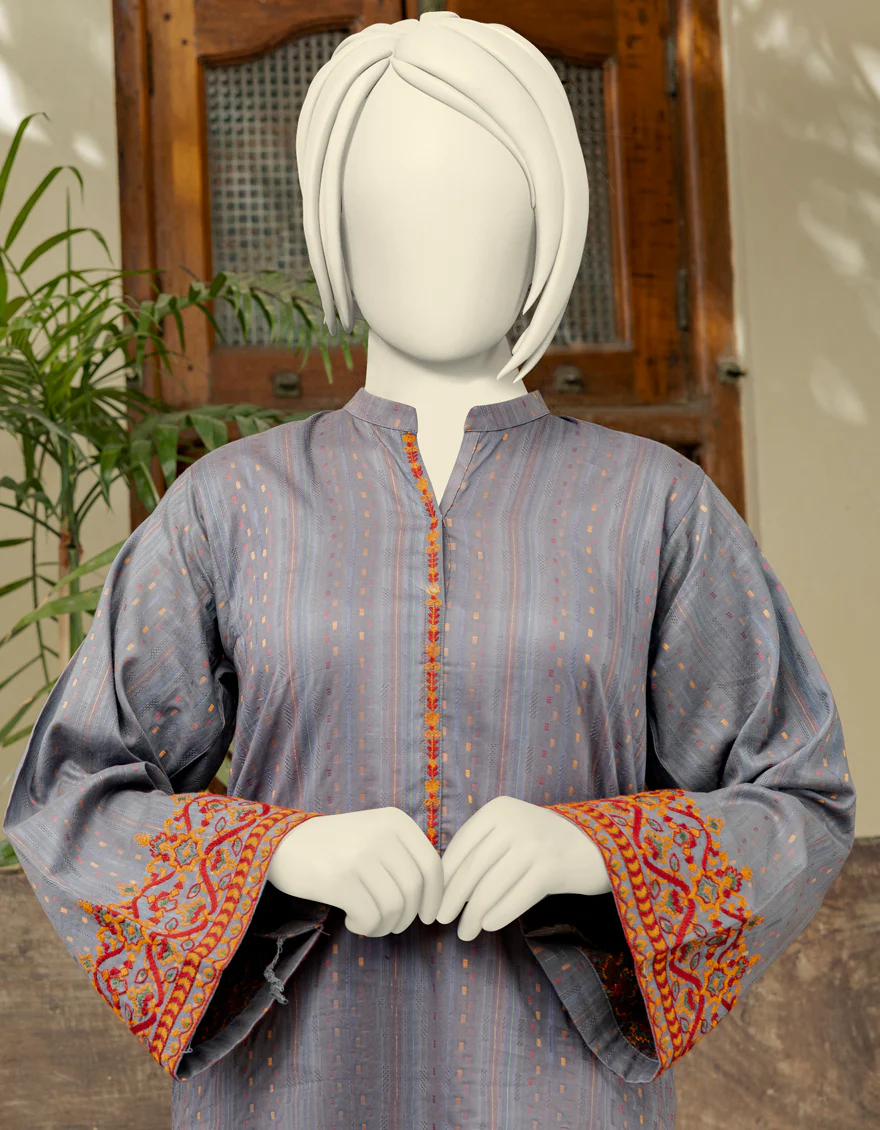GREY DOORIYA 3PC STITCHED | JGK-S-YGTL-US-430-23 FB/ZEBAISH-1 - Image 2