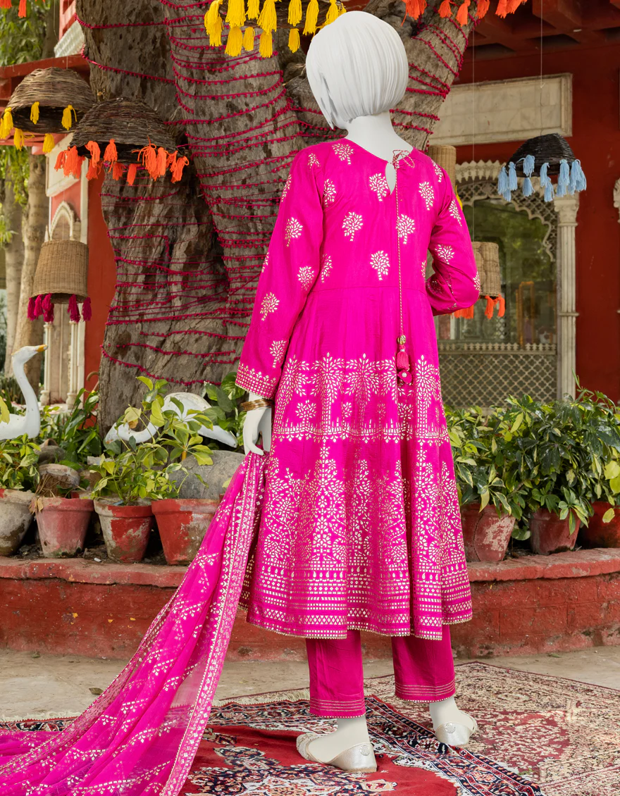 PINK RAW SILK 3PC STITCHED | JGK-S-YGTL-US-610-23 FB/MEENA-718 - Image 2