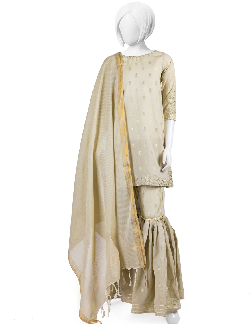 GREEN JACQUARD 3PC STITCHED | JGK-S-YGTL-US-618-23 FB/PRITHIYA