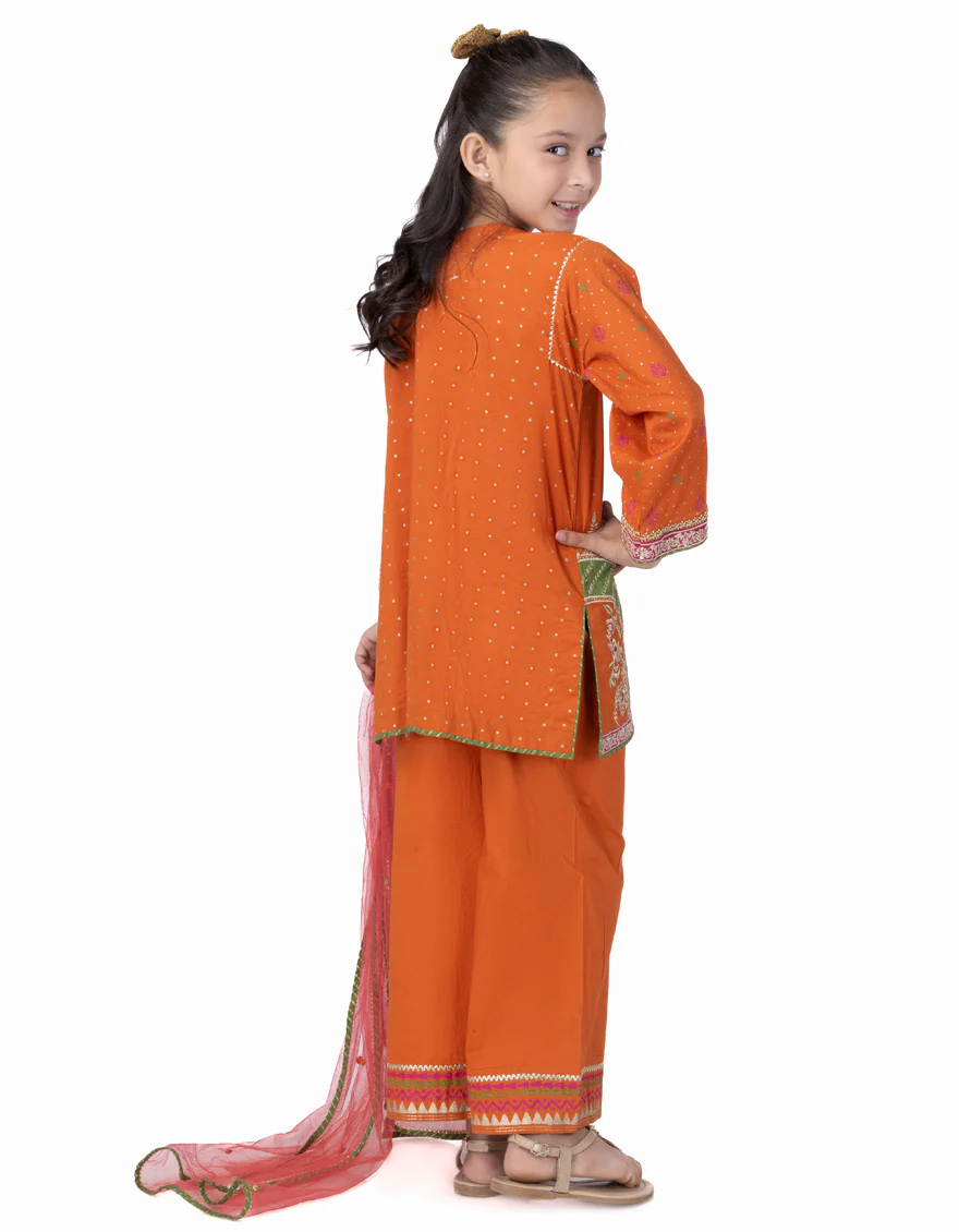 RED LAWN SILK 3PC STITCHED | JGK-W-24-1941 FB/SHIREEN-2 - Image 2