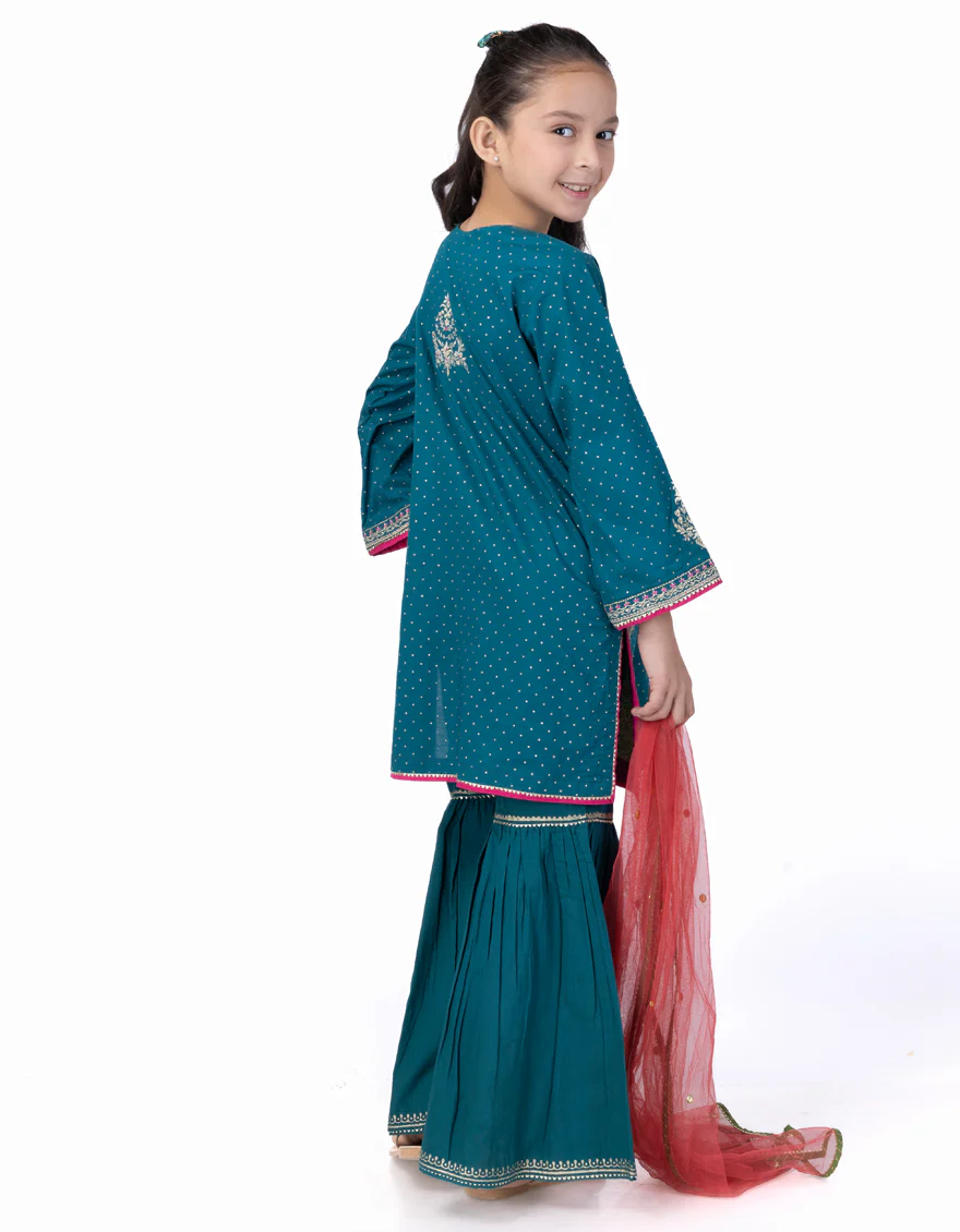 GREEN LAWN SILK 3PC STITCHED | JGK-W-24-1942 FB/SHIREEN-3 - Image 2