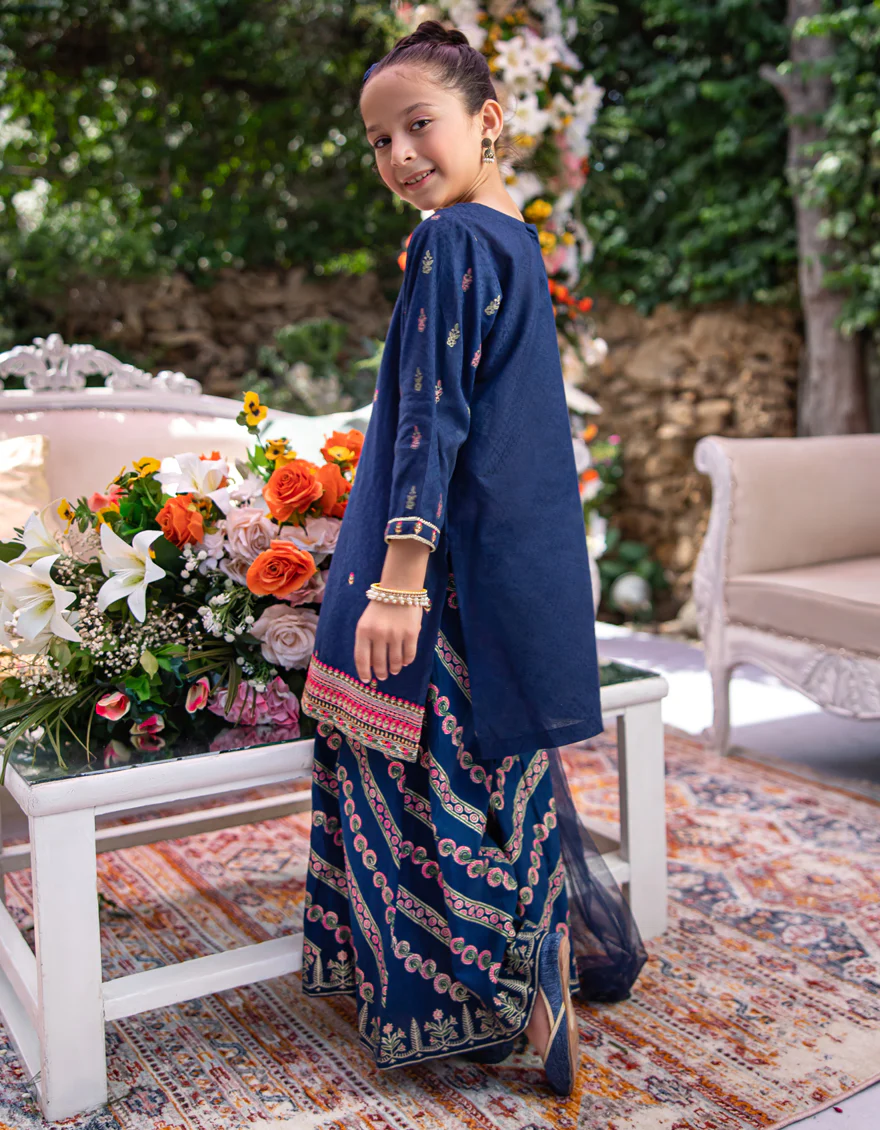 BLUE COTTON 3PC STITCHED | JGK-W-24-1945 FB/SHIREEN-6 - Image 2