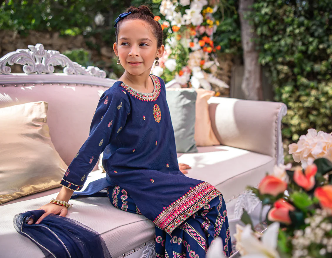 BLUE COTTON 3PC STITCHED | JGK-W-24-1945 FB/SHIREEN-6 - Image 5