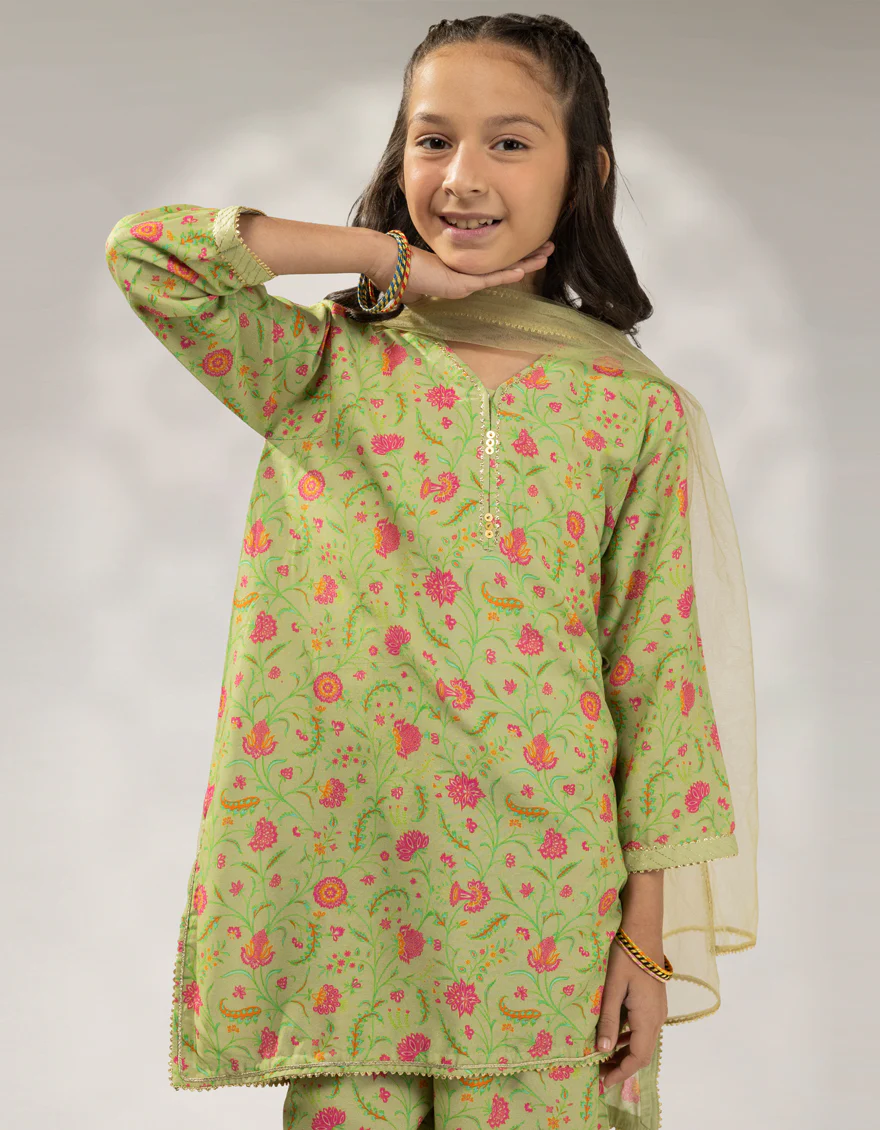 GREEN LINEN 3PC STITCHED | JGK-W-JGP-25-1604 FB/CLASSIC-G-3 - Image 2