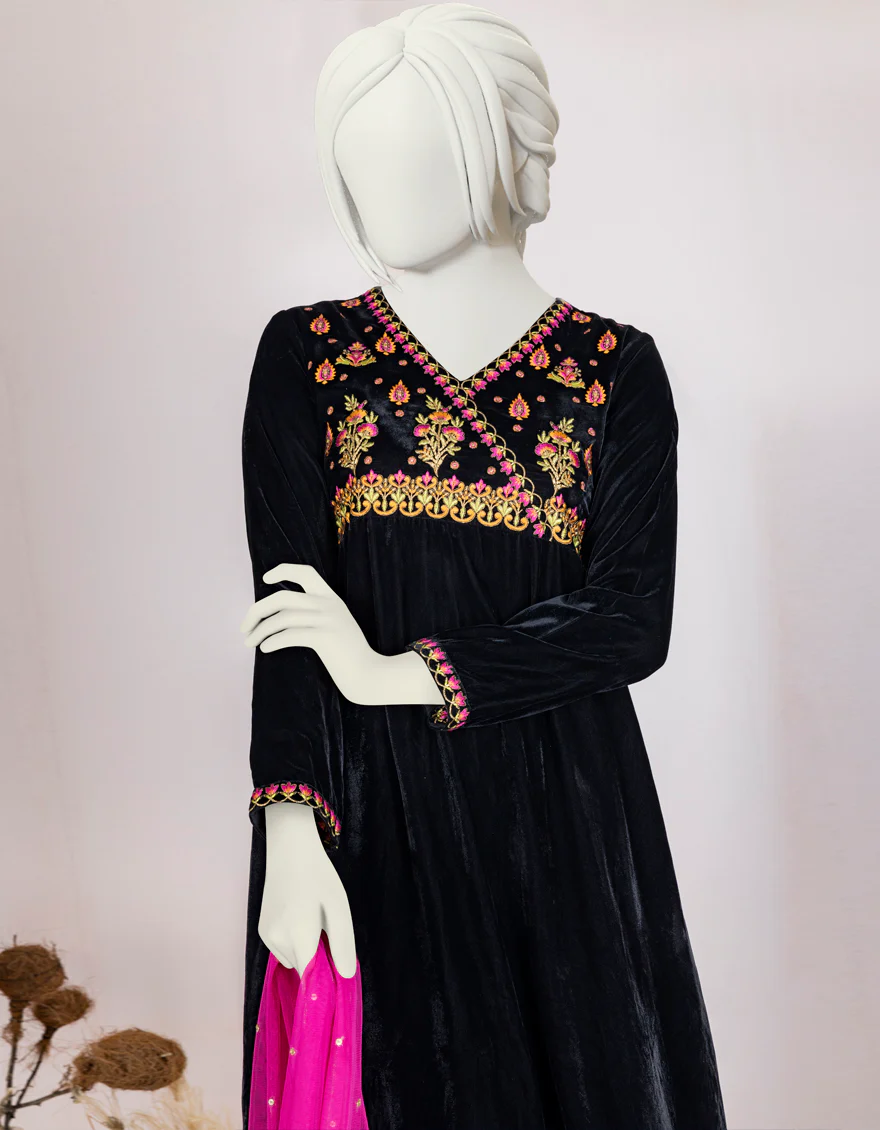 BLACK VELVET 3PC STITCHED | JGK-W-JJTS-US-22-055 FB/FF-328 - Image 3