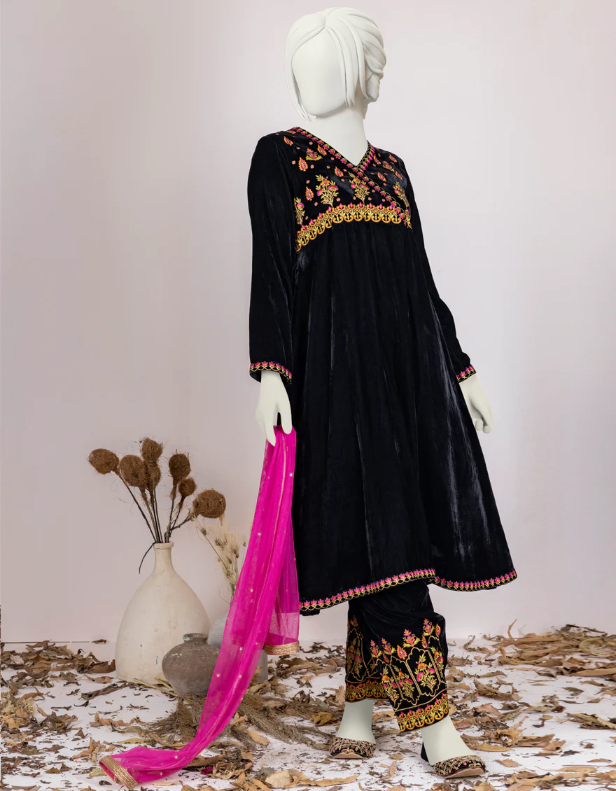 BLACK VELVET 3PC STITCHED | JGK-W-JJTS-US-22-055 FB/FF-328 - Image 4