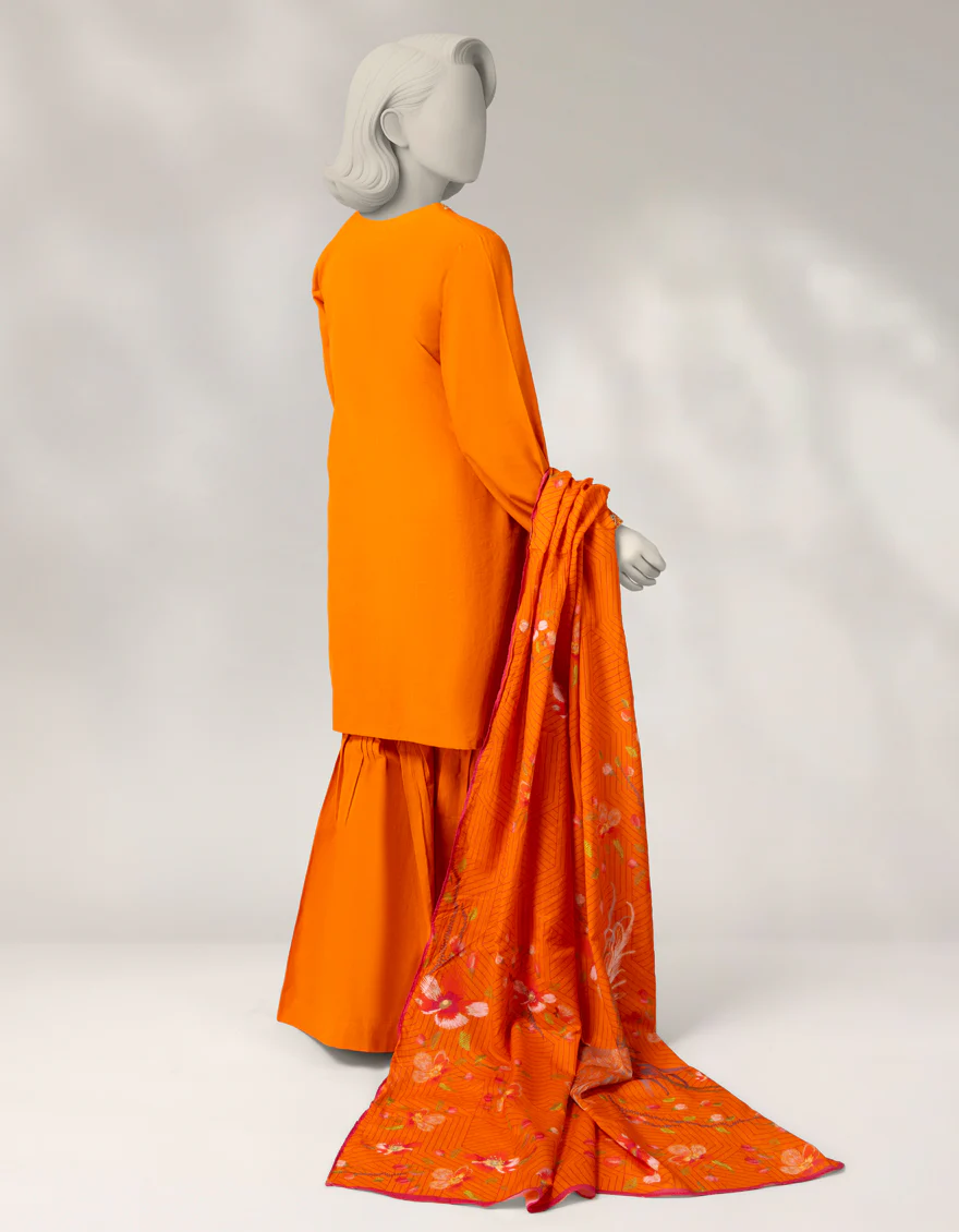 ORANGE CAMBRIC 3PC STITCHED | JGK-W-JTP-25-635 FB/IKAGAI-3 - Image 3