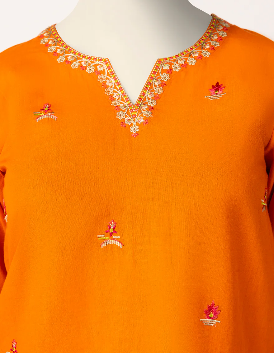 ORANGE CAMBRIC 3PC STITCHED | JGK-W-JTP-25-635 FB/IKAGAI-3 - Image 4