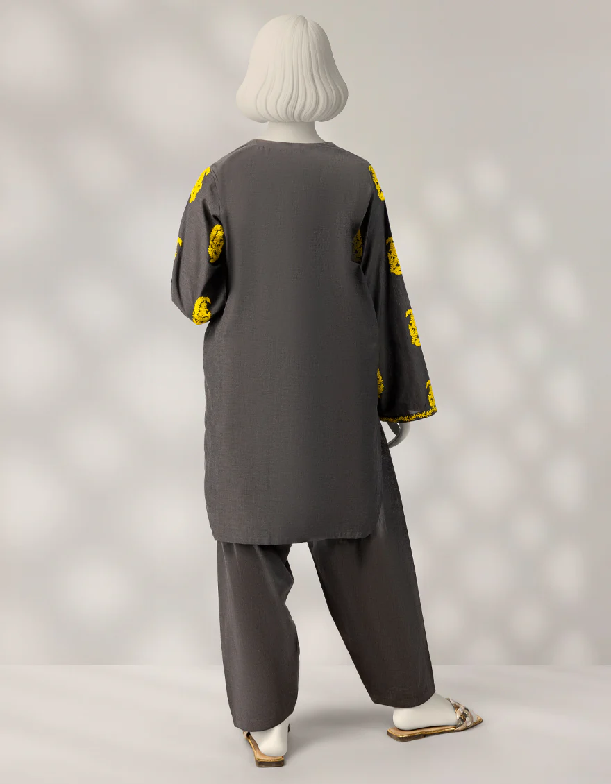 GREY CHAMBRAY 2PC STITCHED | JGK-W-JTST-25-499 FB/CHAMRAY-01 - Image 3