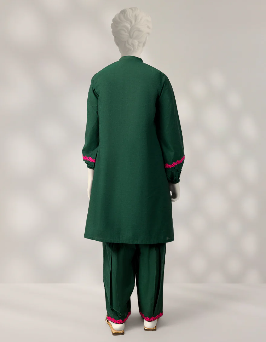 GREEN CHAMBRAY 2PC STITCHED | JGK-W-JTST-25-501 FB/CHAMRAY-03 - Image 3