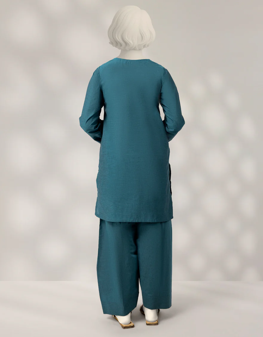 TEAL CHAMBRAY 2PC STITCHED | JGK-W-JTST-25-502 FB/CHAMRAY-04 - Image 3