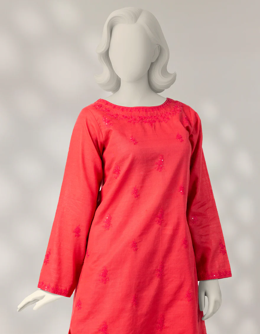 PINK KHADDAR 2PC STITCHED | JGK-W-JTST-25-503 FB/MAISORE-01 - Image 2