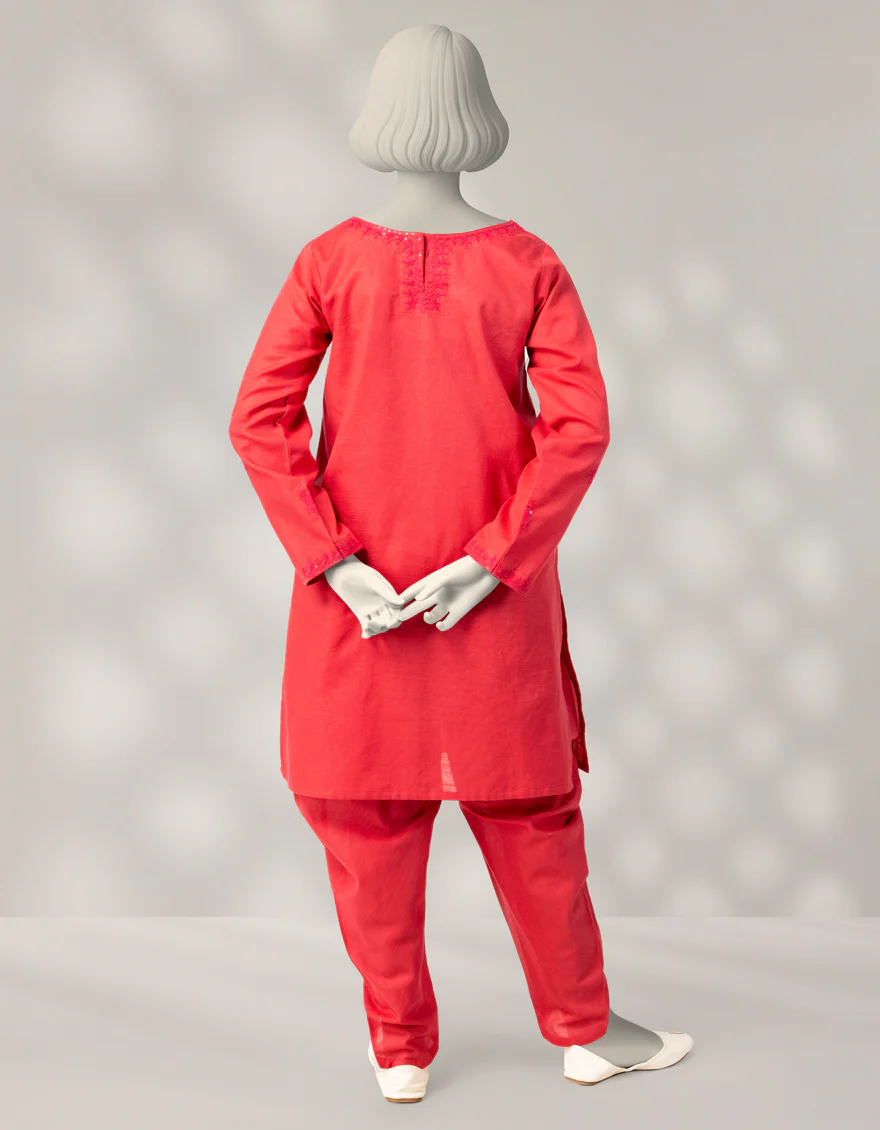 PINK KHADDAR 2PC STITCHED | JGK-W-JTST-25-503 FB/MAISORE-01 - Image 3