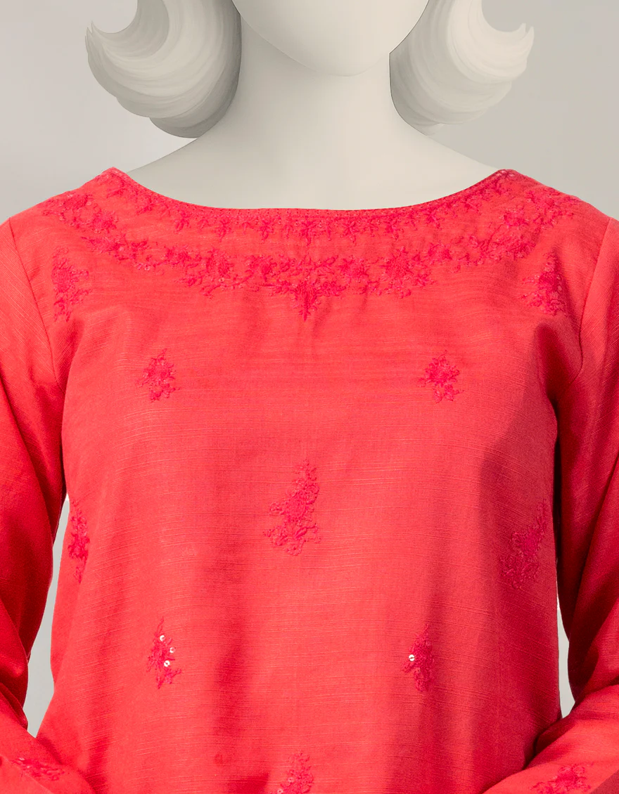 PINK KHADDAR 2PC STITCHED | JGK-W-JTST-25-503 FB/MAISORE-01 - Image 4