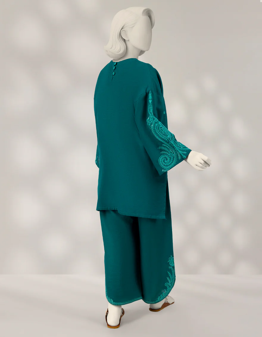 TEAL KHADDAR 2PC STITCHED | JGK-W-JTST-25-505 FB/MAISORE-03 - Image 2
