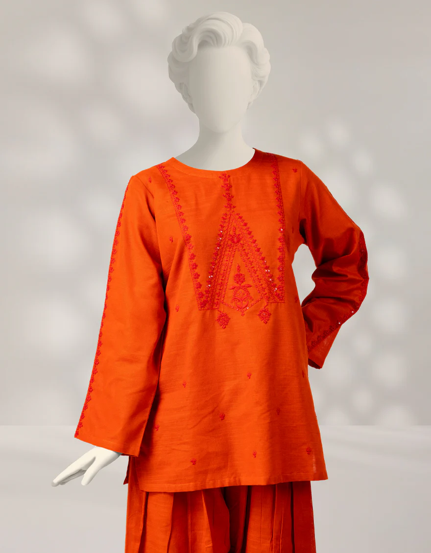 ORANGE KHADDAR 2PC STITCHED | JGK-W-JTST-25-506 FB/MAISORE-04 - Image 2