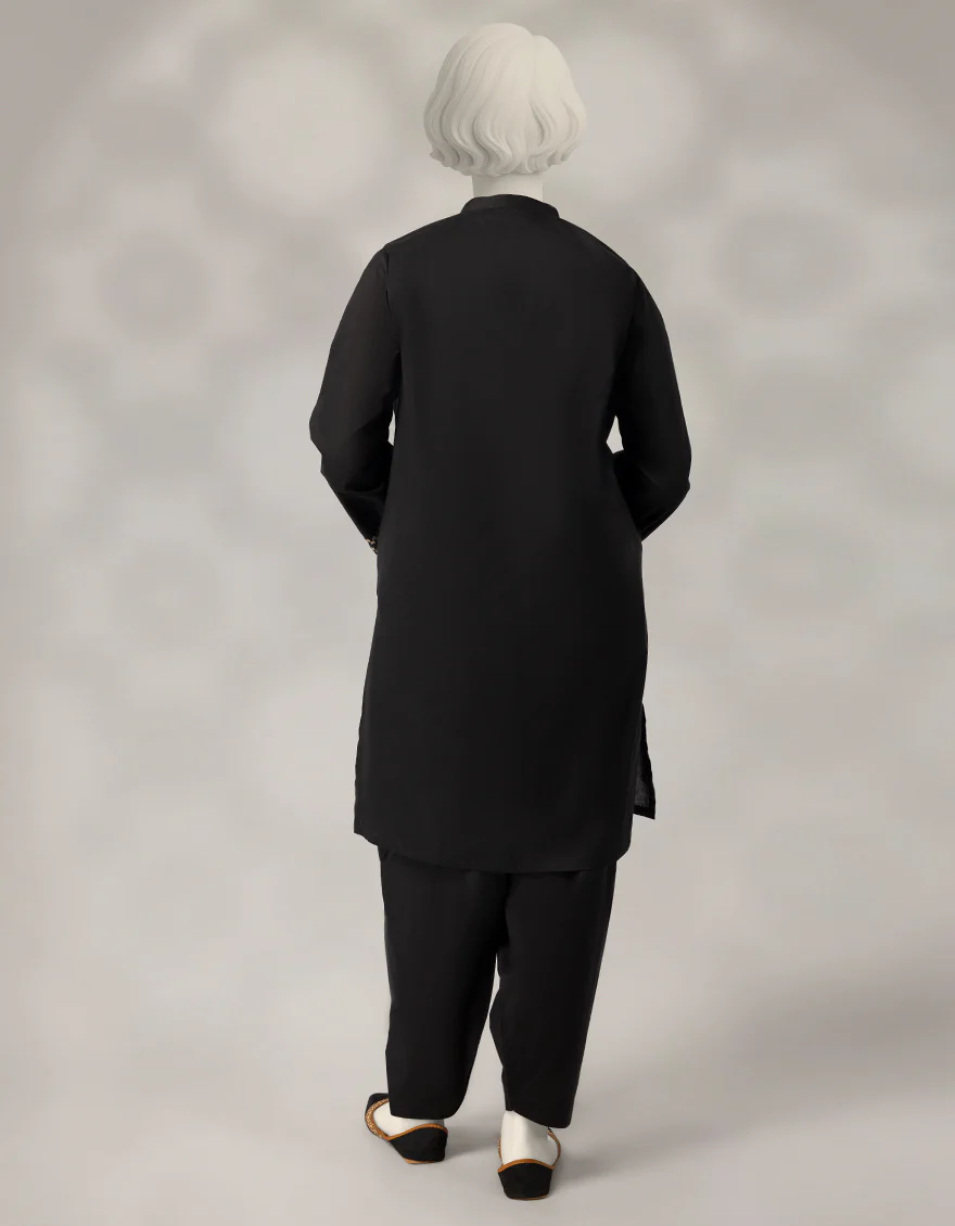 BLACK CAMBRIC 2PC STITCHED | JGK-W-JTST-25-553 FB/KANTHA-9 - Image 2