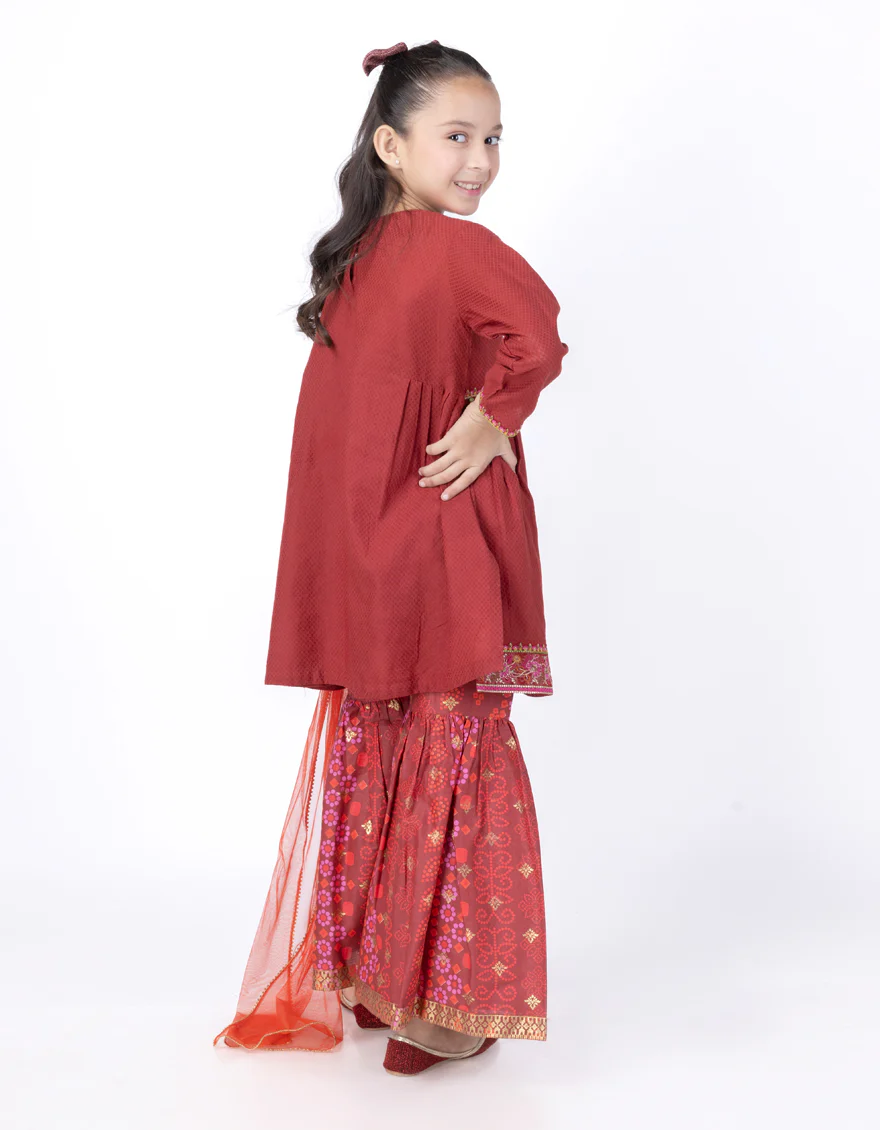 RED DOBBY 3PC STITCHED | JGK-W-JWK-24-5003 FB/RANI-G-01 - Image 2