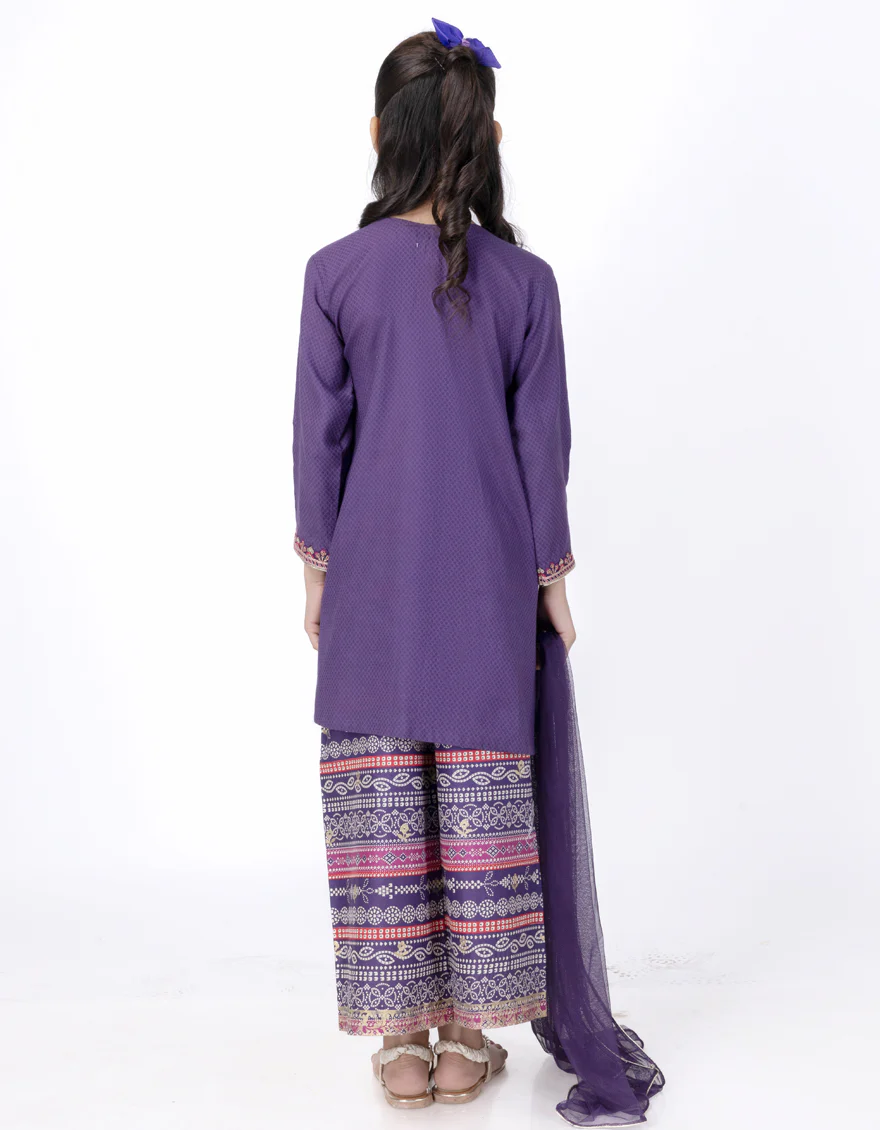 PURPLE DOBBY 3PC STITCHED | JGK-W-JWK-24-5006 FB/RANI-G-04 - Image 2