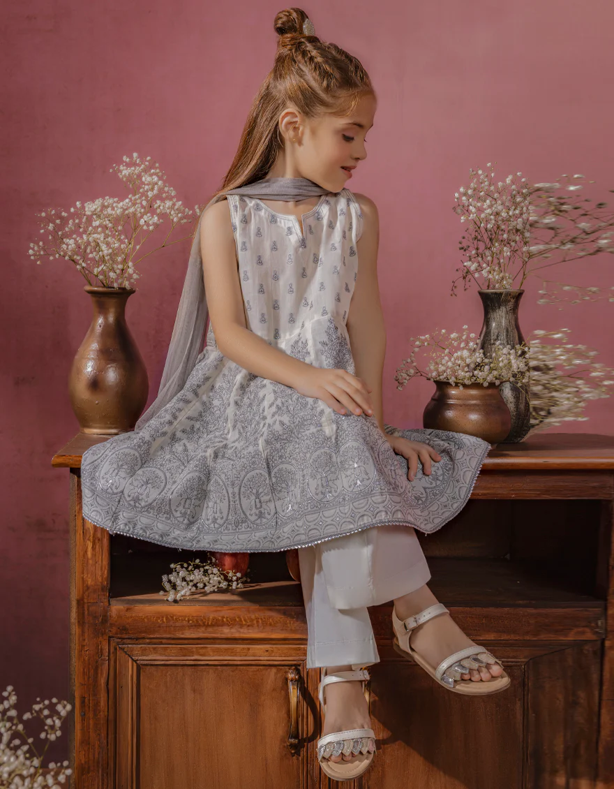 OFF WHITE JACQUARD 3PC STITCHED | JGK-W-JWK-US-22-5002 FB/ZOEY - Image 3