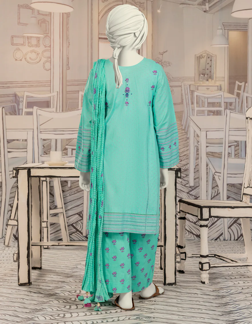 BLUE CAMBRIC 3PC STITCHED | JGK-W-YGTL-648-24 FB/CHAPPAI-04 - Image 2