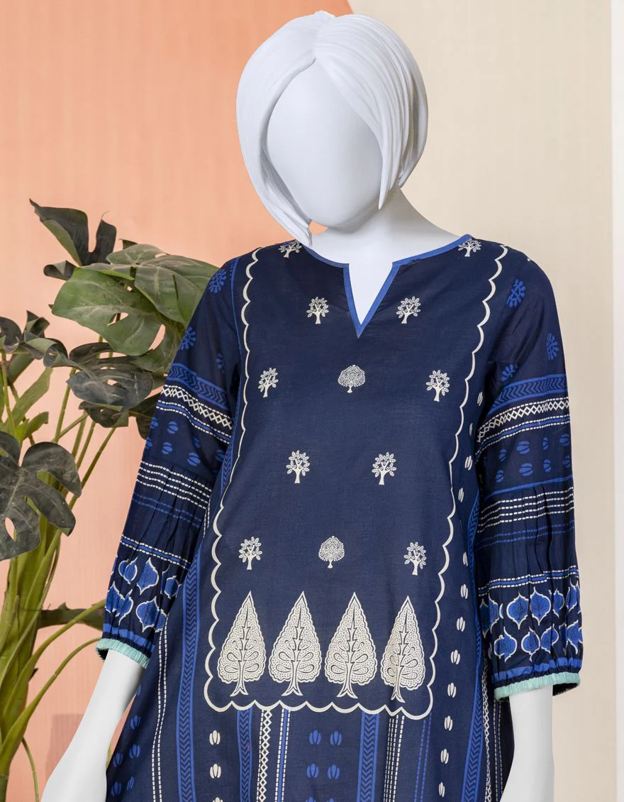 BLUE LAWN KURTI | JGK-YGKL-S-US-101-22 FB/ECHO PARK - Image 3