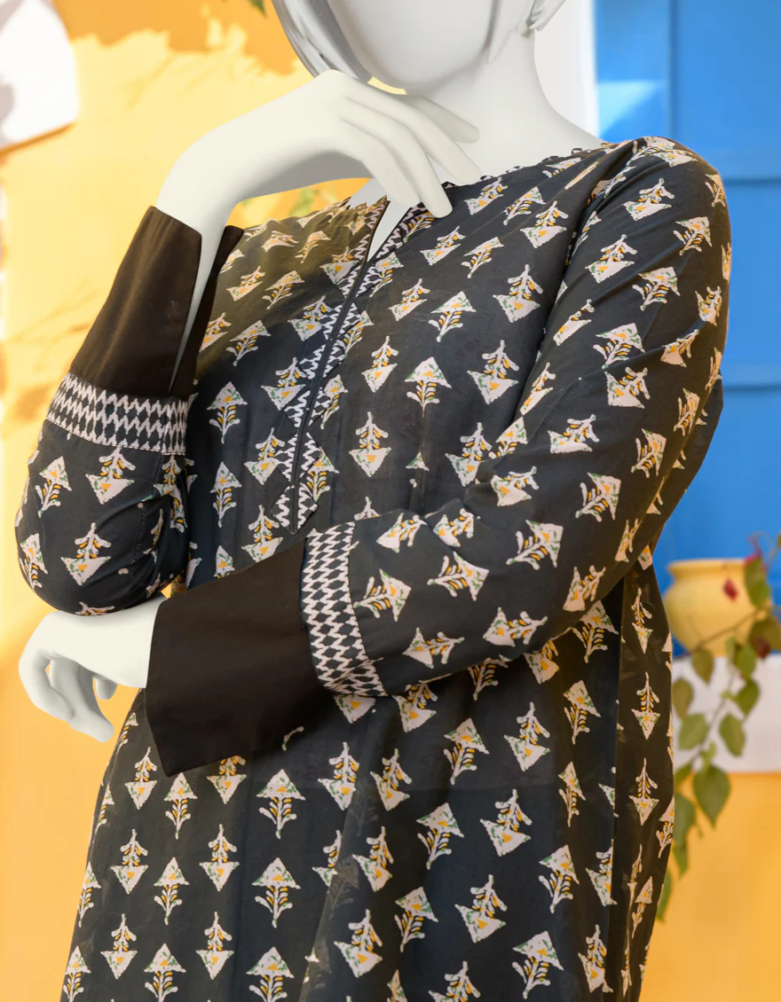 BLACK LAWN KURTI | JGK-YGKL-S-US-101-23 FB/AGNES - Image 3