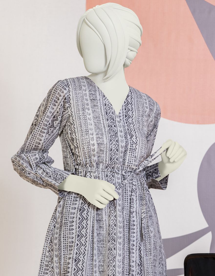 BLACK-WHITE LAWN KURTI | JGK-YGKL-S-US-109-22 FB/OJAI - Image 3