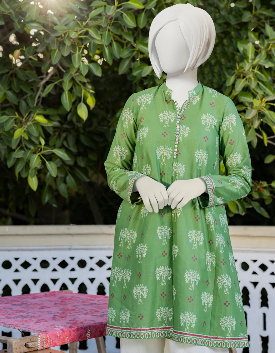 GREEN LAWN KURTI | JGK-YGKL-S-US-166-23 FB/IMROZ-01 - Image 2