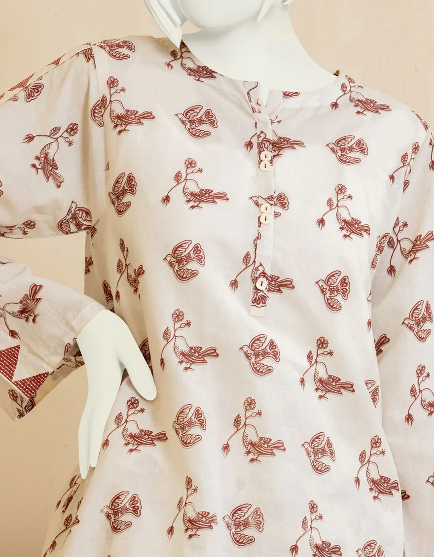 OFF WHITE LAWN 2PC STITCHED | JGK-YGTL-S-US-401-22 FB/ZENTE - Image 3