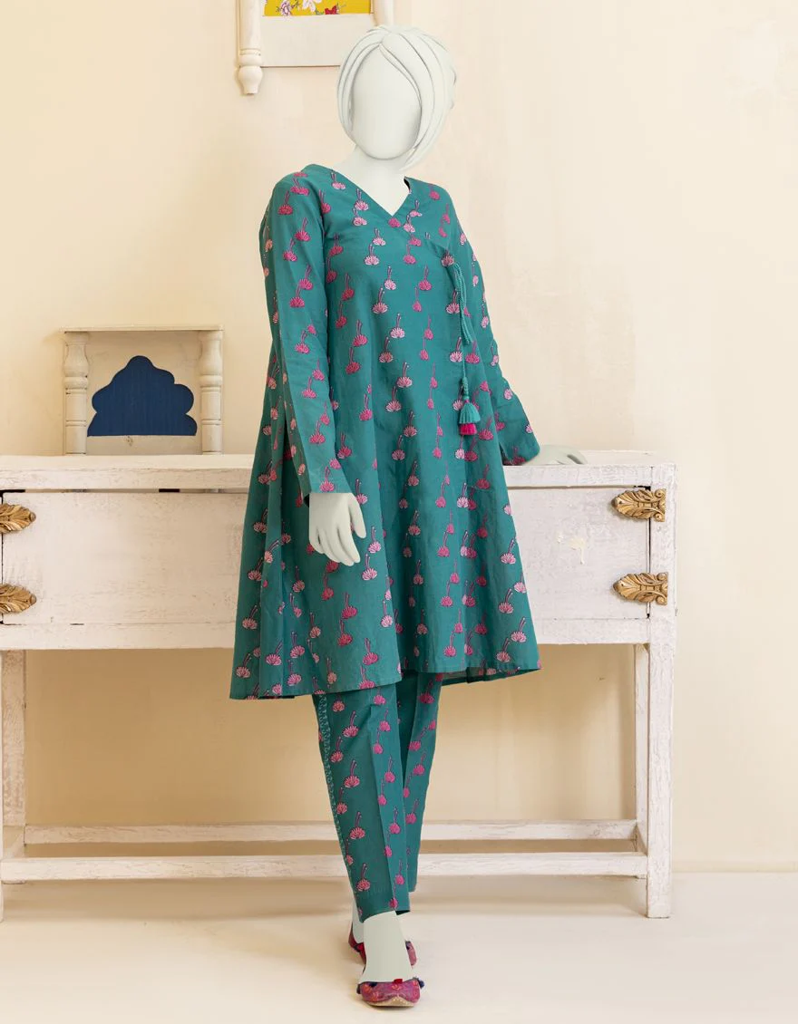 JADE GREEN LAWN 2PC STITCHED | JGK-YGTL-S-US-402-22 FB/TYLAN