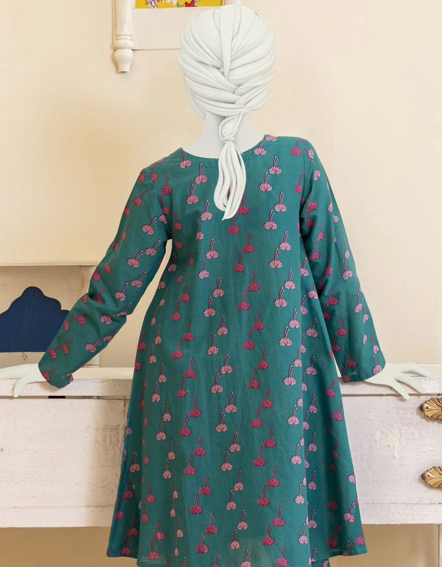 JADE GREEN LAWN 2PC STITCHED | JGK-YGTL-S-US-402-22 FB/TYLAN - Image 2
