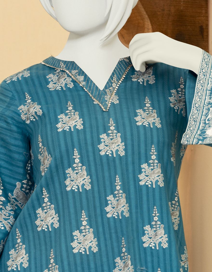 BLUE LAWN 2PC STITCHED | JGK-YGTL-S-US-406-22 FB/INDIGO-T - Image 3