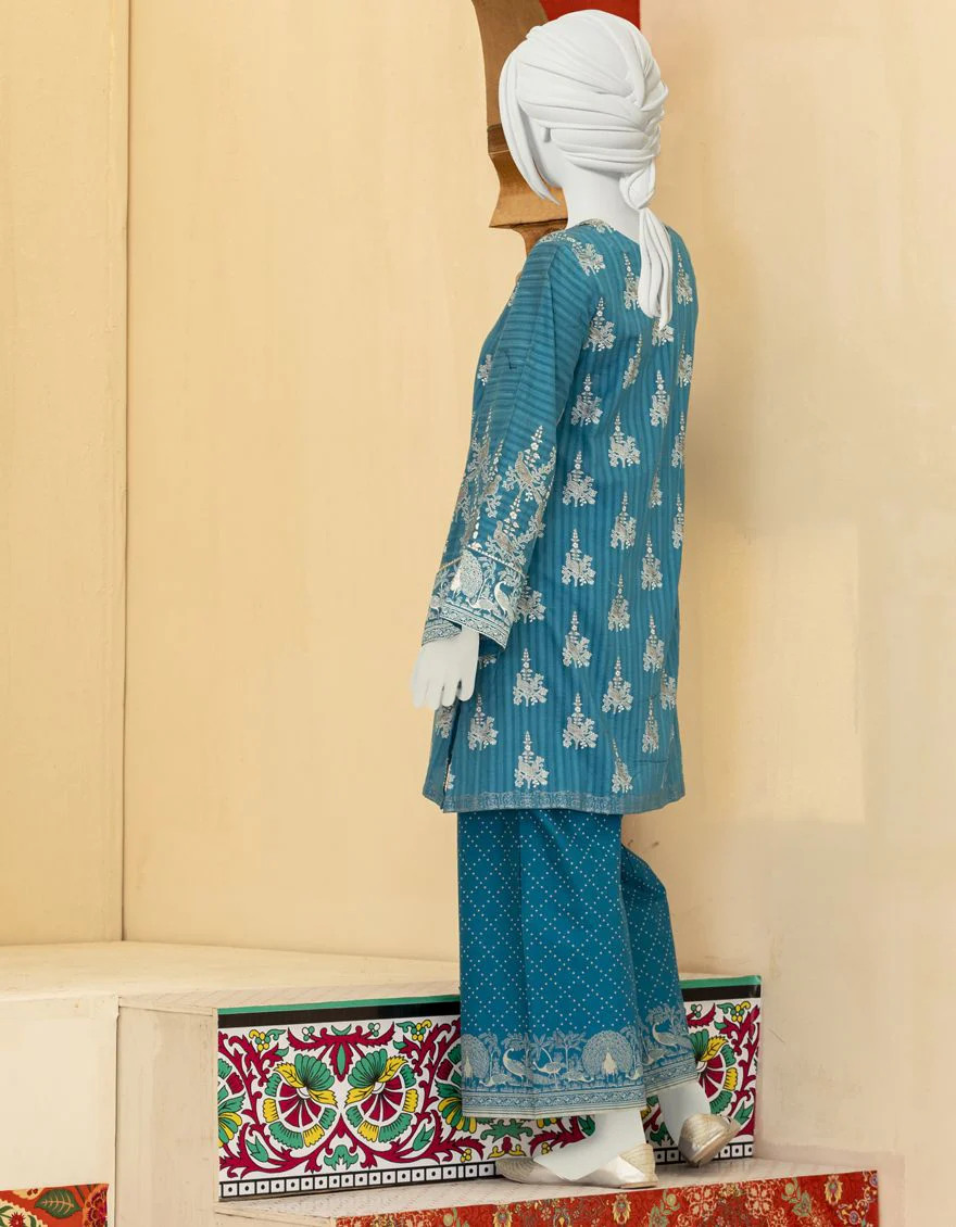 BLUE LAWN 2PC STITCHED | JGK-YGTL-S-US-406-22 FB/INDIGO-T - Image 4