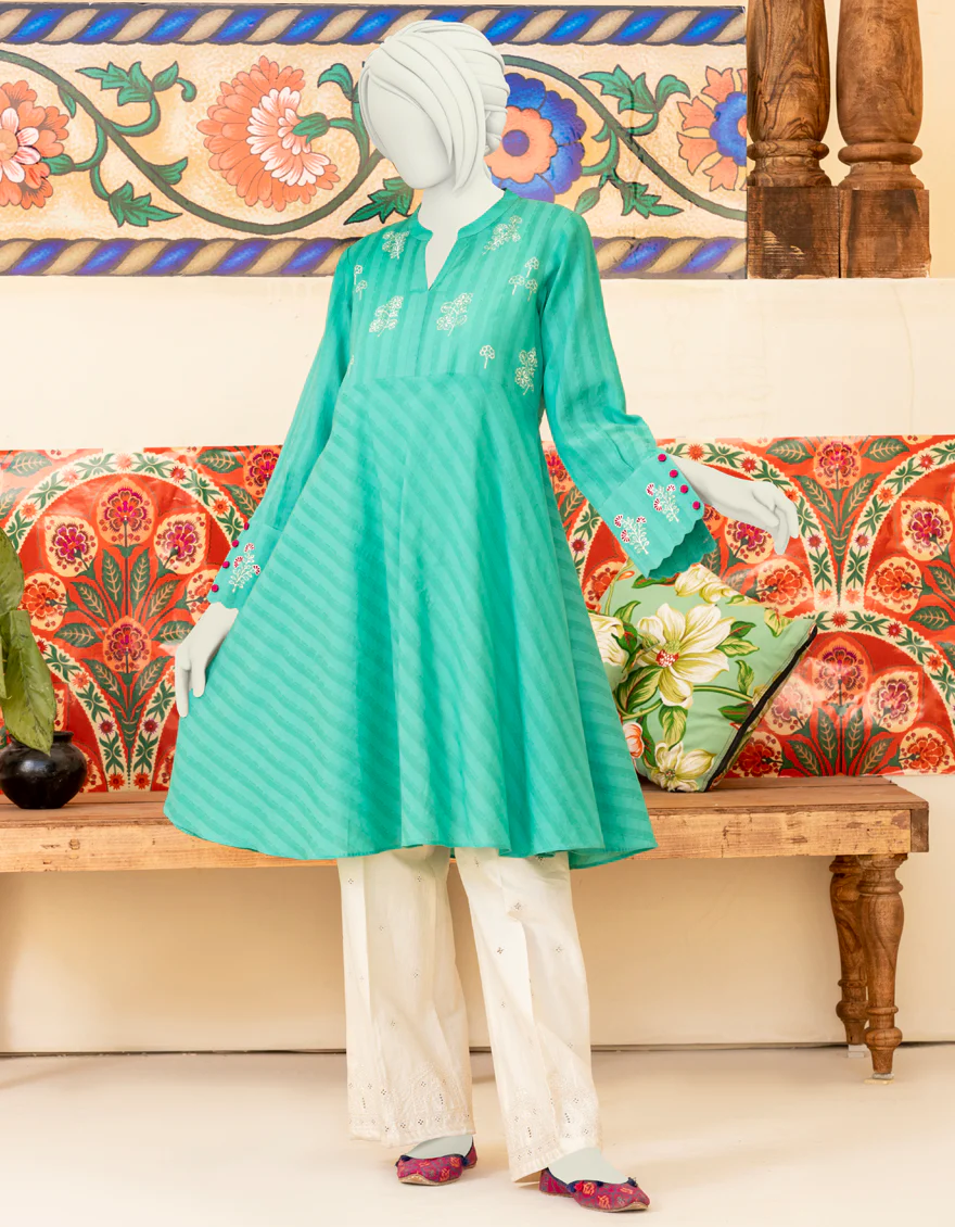 GREEN DOBBY 2PC STITCHED | JGK-YGTL-S-US-414-22 FB/EWYA