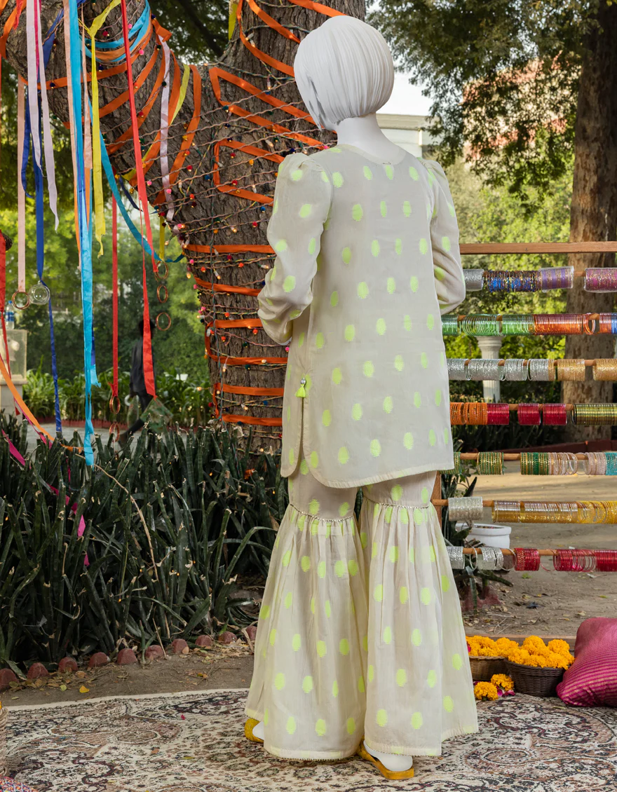 LIME JACQUARD 2PC STITCHED | JGK-YGTL-S-US-417-23 FB/LEAF - Image 2