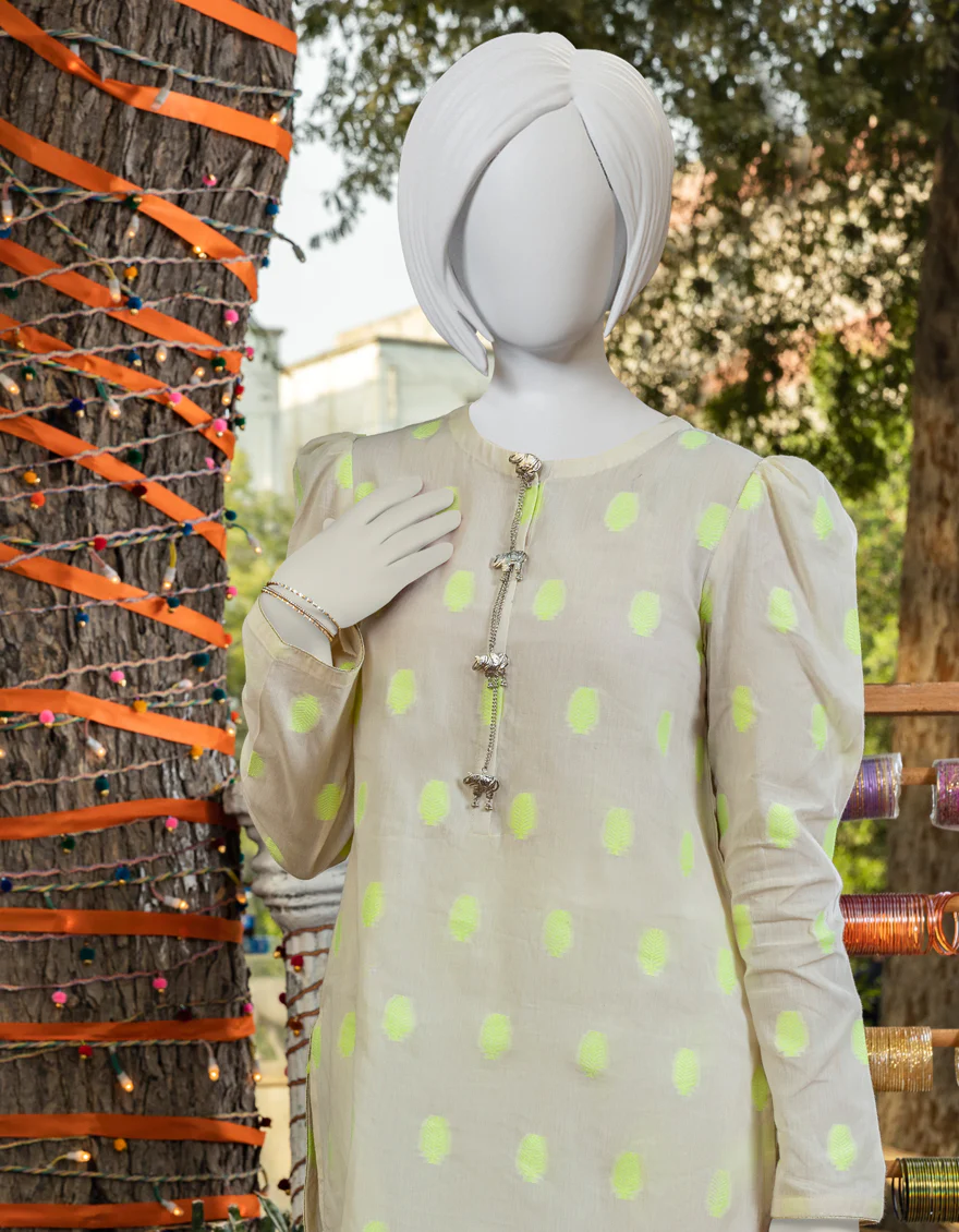LIME JACQUARD 2PC STITCHED | JGK-YGTL-S-US-417-23 FB/LEAF - Image 3