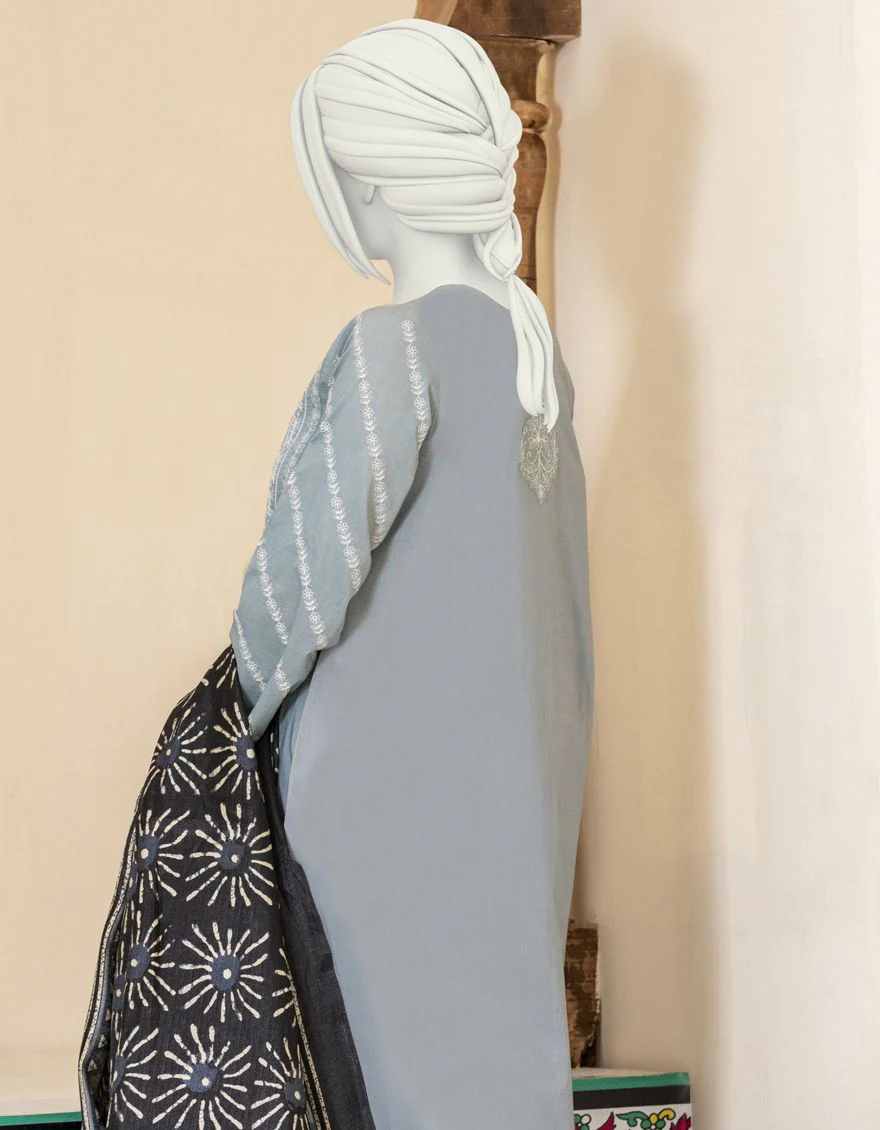 STEEL BLUE 3PC STITCHED | JGK-YGTL-S-US-603-22 FB/BATHIK - Image 2