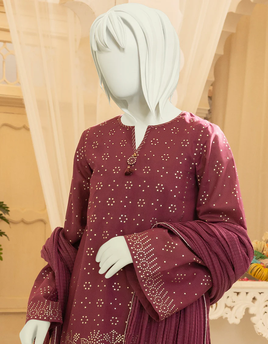 VIOLET VISCOSE 3PC STITCHED | JGK-YGTL-S-US-607-22 FB/KASUTI - Image 3