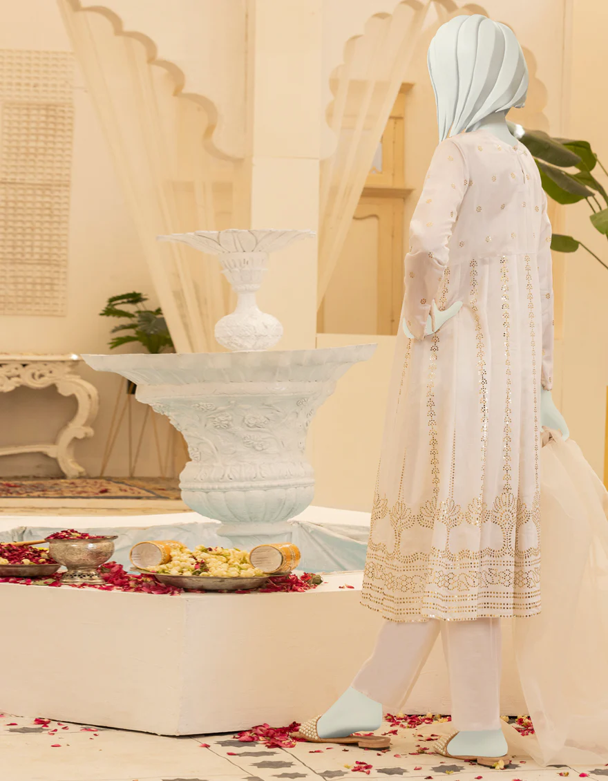 OFF WHITE CHANDERI 3PC STITCHED | JGK-YGTL-S-US-611-22 FB/KOKUM - Image 3