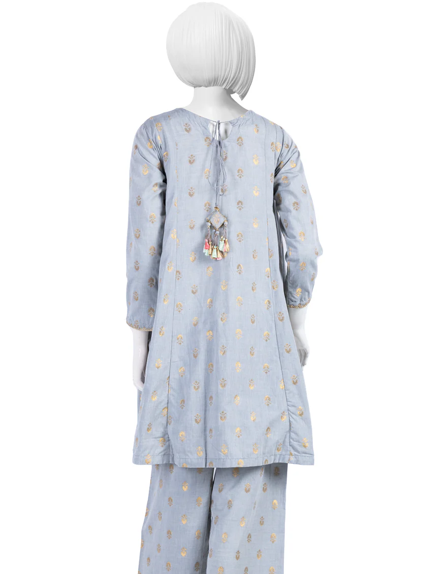 GREY JACQUARD 3PC STITCHED | JGK-YGTL-S-US-616-23 FB/PASHK-50 - Image 2