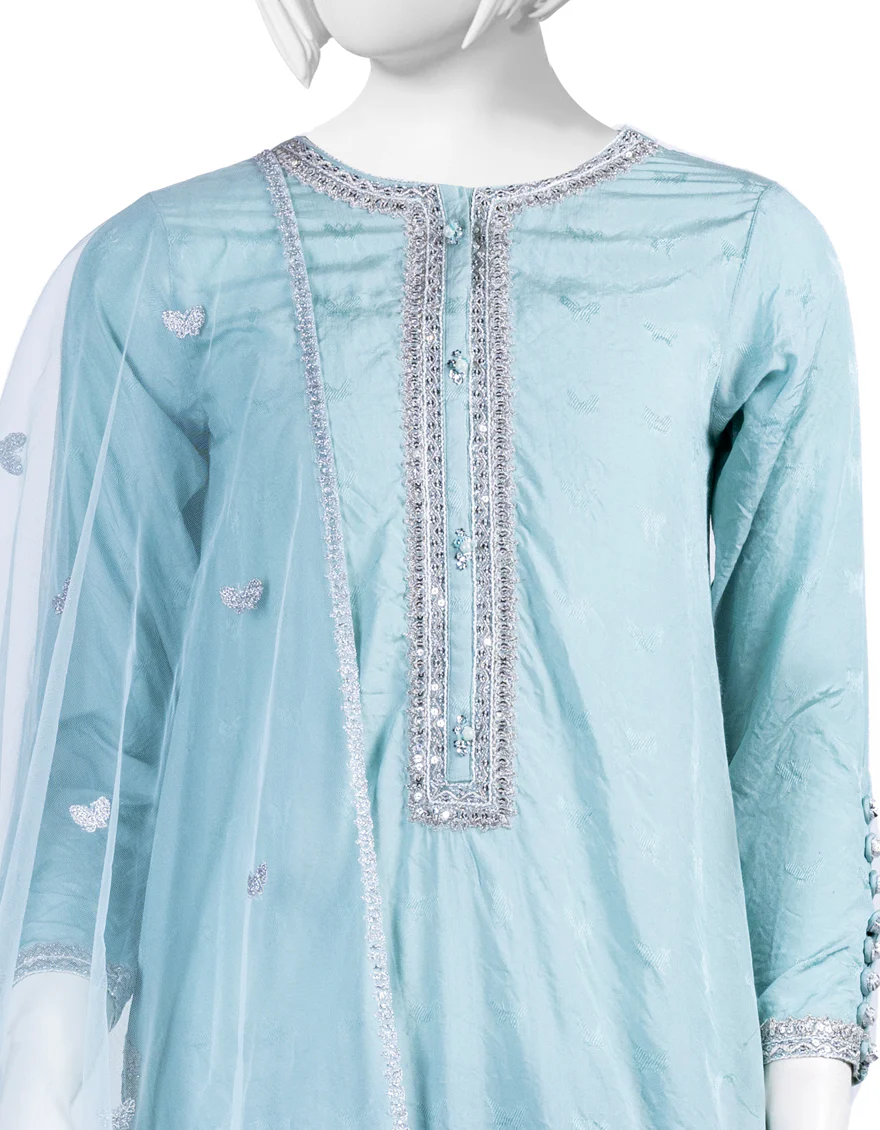 SKY BLUE JACQUARD 3PC STITCHED | JGK-YGTL-S-US-619-23 FB/RESHMI ASMANI - Image 3