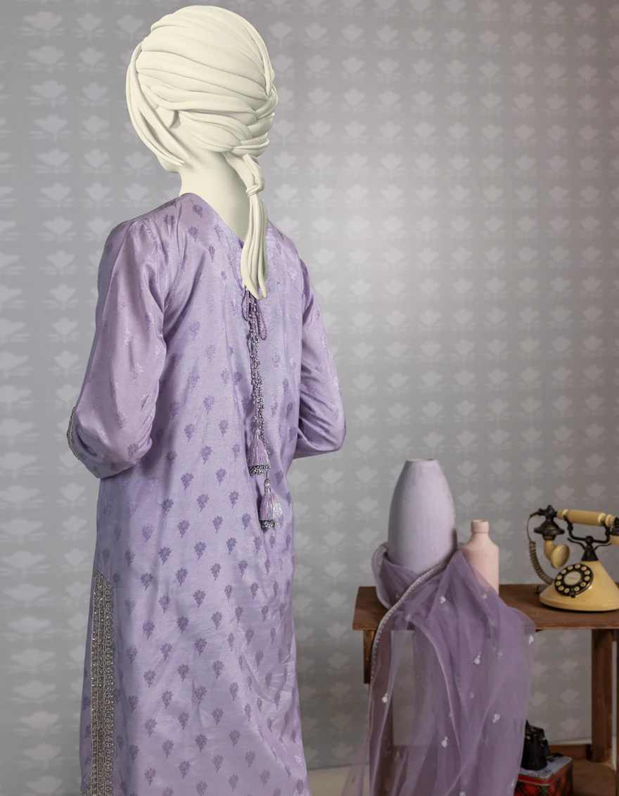 PURPLE JACQUARD 3PC STITCHED | JGK-YGTL-S-US-621-23 FB/RESHMI JAMNI - Image 2