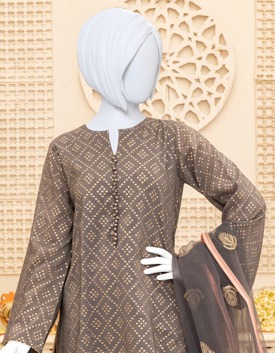 GREY JACQUARD 3PC STITCHED | JGK-YGTL-S-US-623-22 FB/LYLA - Image 3