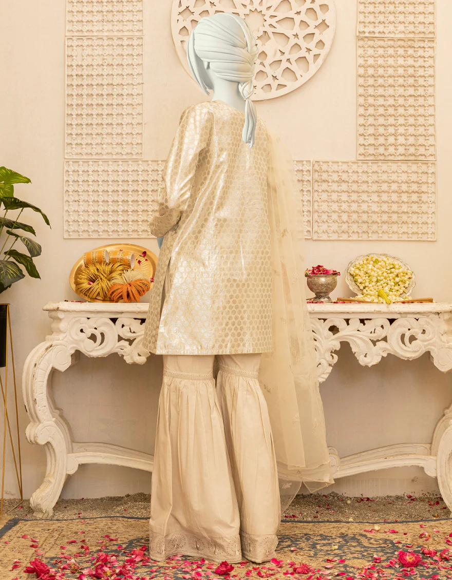 WHITE JACQUARD 3PC STITCHED | JGK-YGTL-S-US-624-22 FB/AMAYA - Image 2