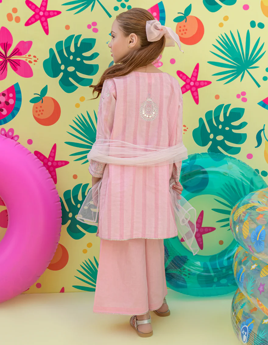PINK COTTON DOBBY 3PC STITCHED | JGKL-S-24-1507 FB/NA - Image 2