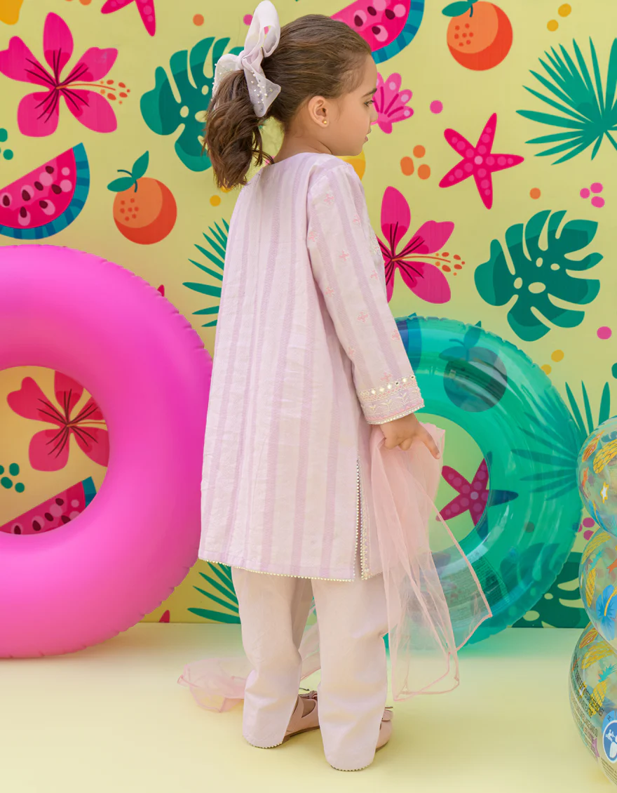 VIOLET COTTON DOBBY 3PC STITCHED | JGKL-S-24-1510 FB/NA - Image 2